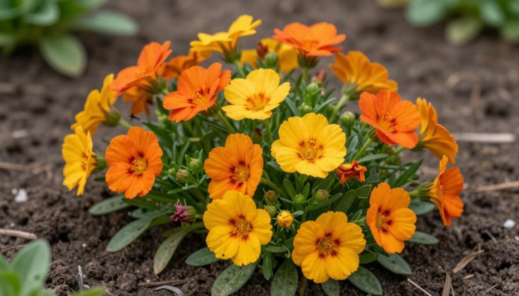 fleurs comestibles capucine et calendula en plein soleil naturel