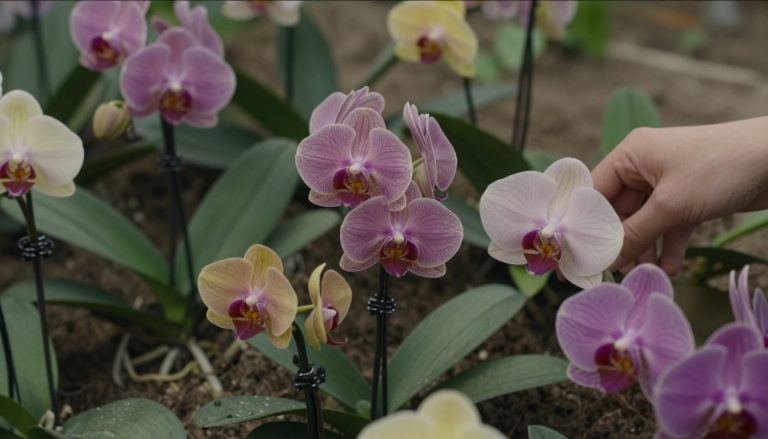fleurs en o variées dans un jardin naturel détaillé
