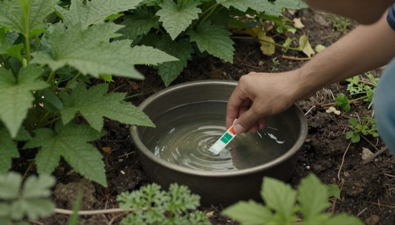 test de chlore dans l'eau de piscine pour jardin naturel