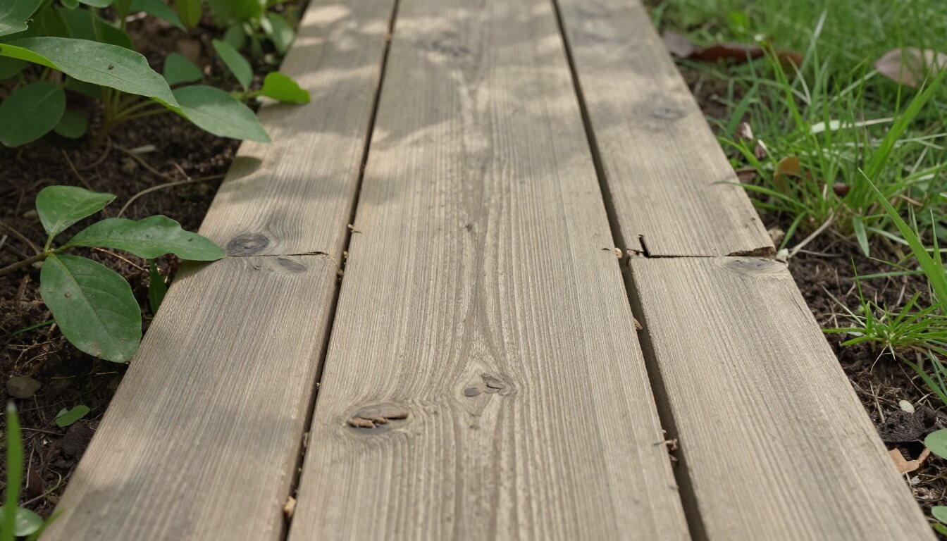 plancher et plinthe avec dommages termites visibles
